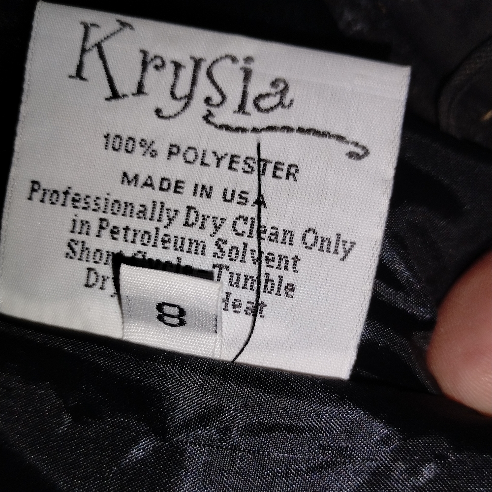 Krysia NWT strapless tea length dress black silk organza neckline - Picture 7 of 10